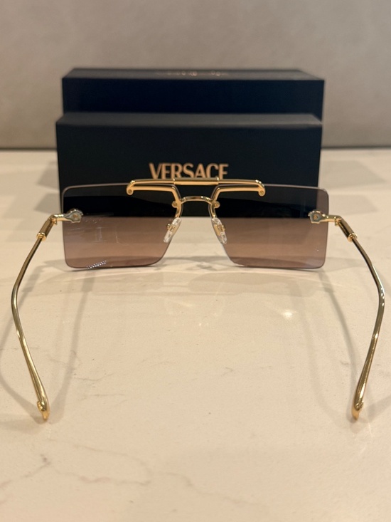 Versace *BRAND NEW* Full Set 0VE2245 Sunglasses Gold Frame, Gray Lenses, 60MM main image 6